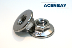 Close-up of Acenbay stainless steel wide-flange nuts