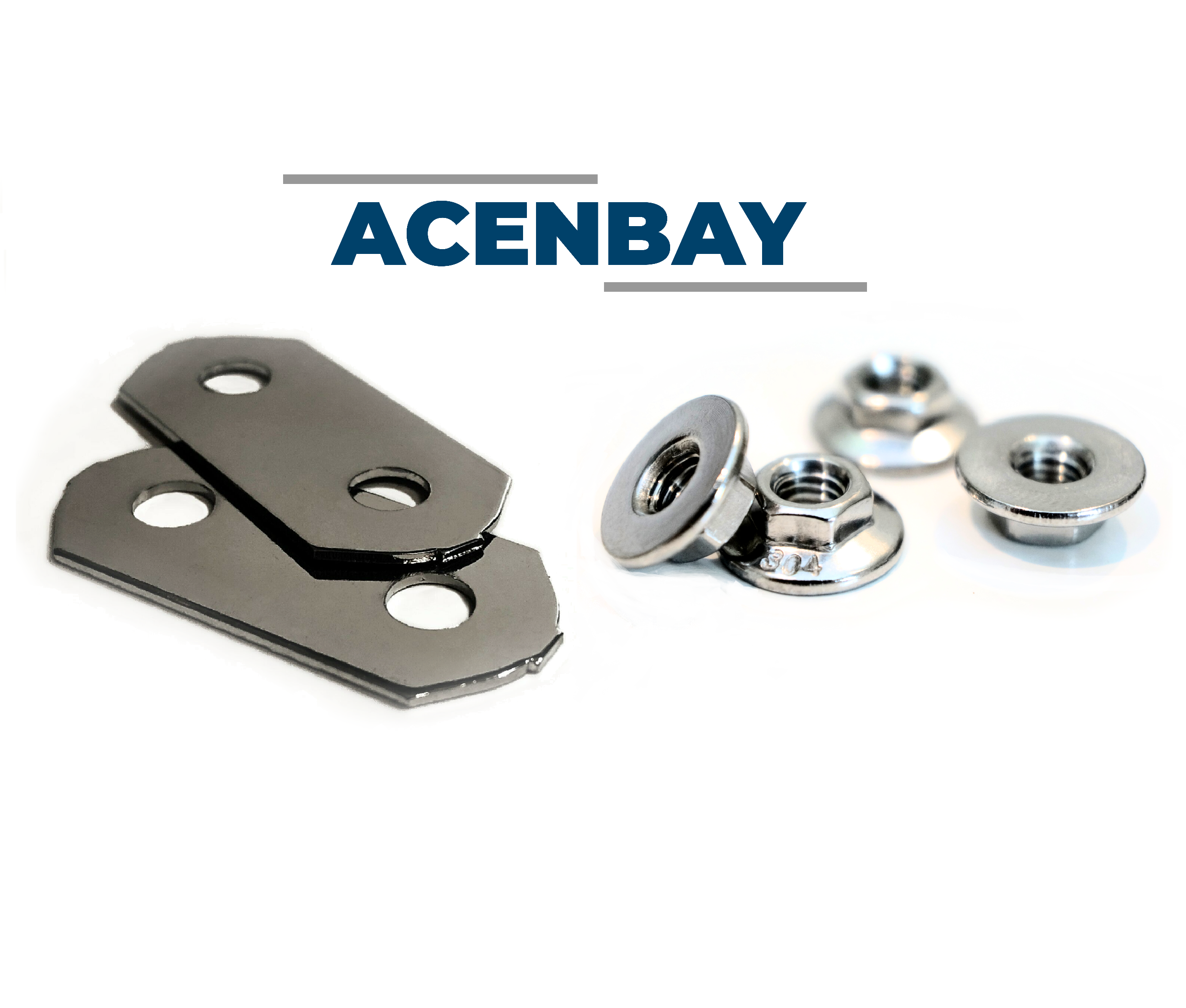 Acenbay nickel-plated copper bus bars and stainless nuts; component detail, see listing for included quantity
