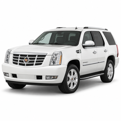 Illustrative white escalade-hybrid-gmt900 vehicle. Styling varies by year; not battery kit contents.